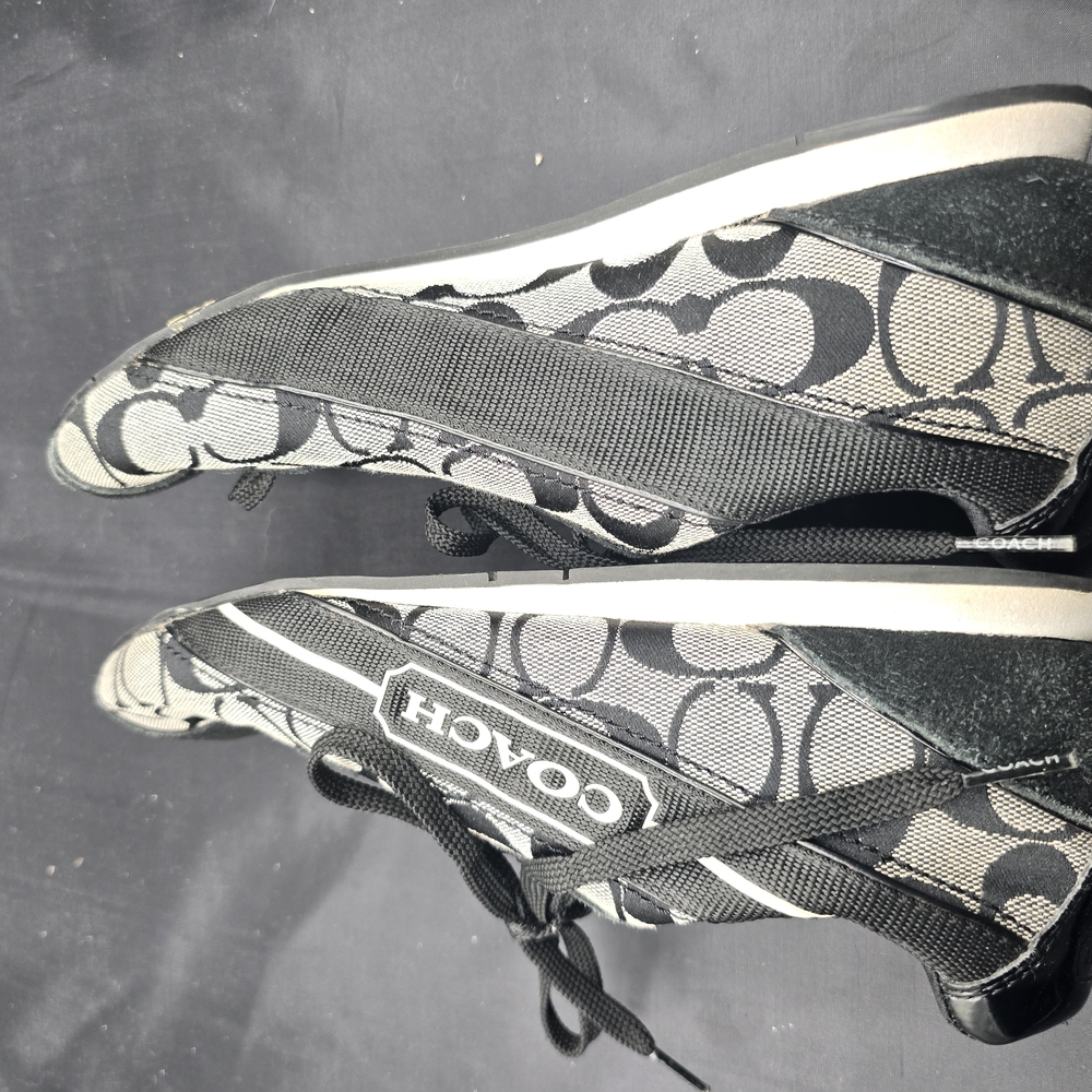 Coach Black and Gray Sneakers with Signature Design